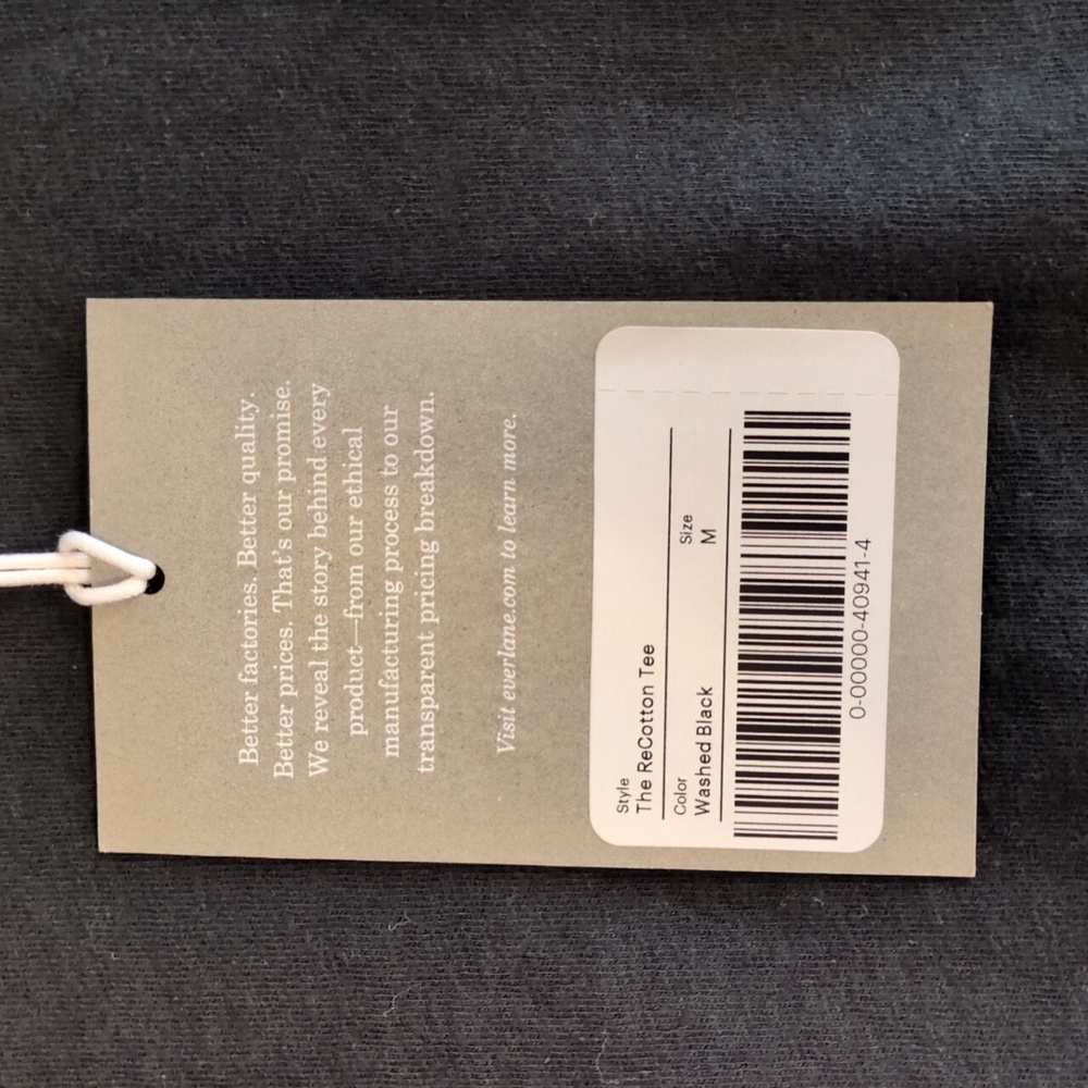 Everlane Black Short Sleeve Tee M NWT - Picture 2 of 5